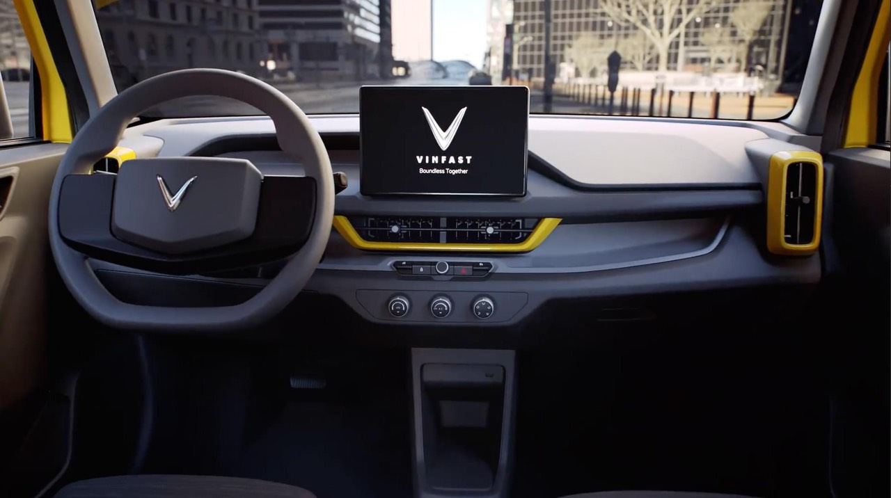 Nội thất VinFast VF3 2025 tiện nghi với màn hình 10 inch