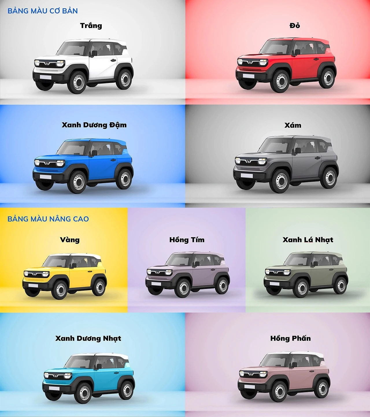 SUV điện mini VinFast VF3 giá bán 2025 ngoại thất nhỏ gọn hiện đại